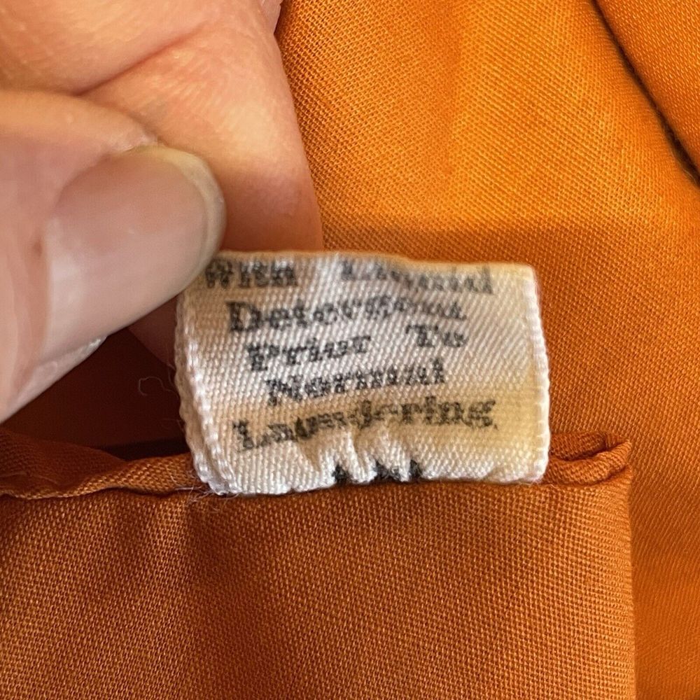 Vintage Van Heusen Century Mens 17x35 Shirt Fly Collar Wide Cuff Orange 60s-70s‎ - Picture 6 of 9